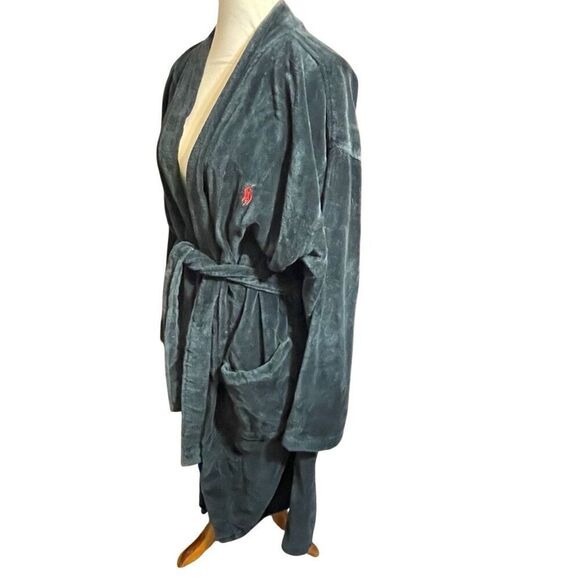 Polo Ralph Lauren Men’s Classic Navy Blue 100% Cotton Terry Long Sleeve Loungewe - Picture 10 of 14